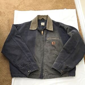 Carhartt Black Military Field Coat Heavy-Duty Canvas 2XL